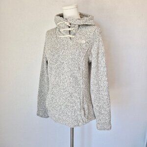 The North Face Crescent Fleece Lined Toggle Hooded Pullover Pocket Gray